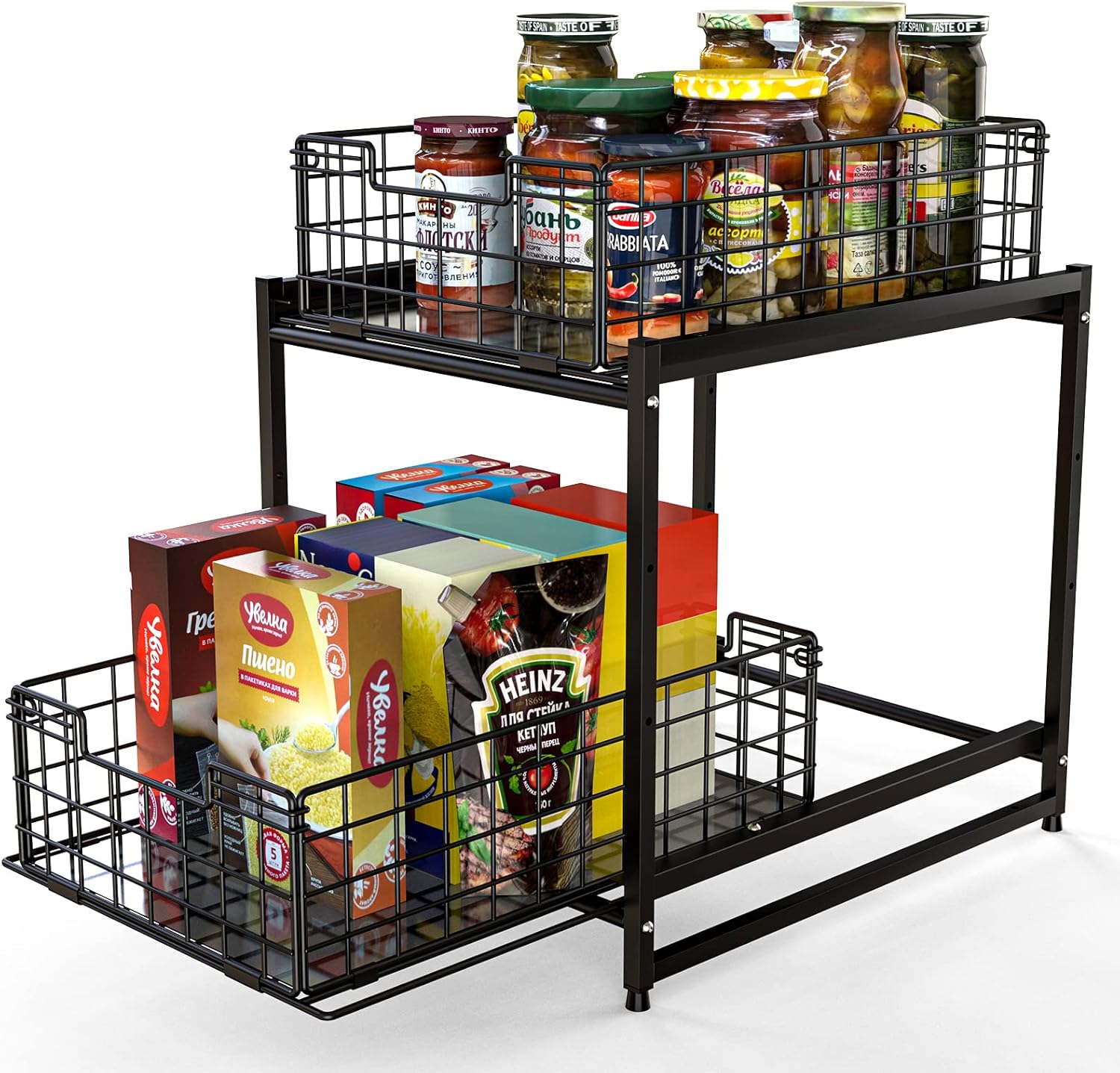 Black Under Sink Pull Out Organizer D96264
