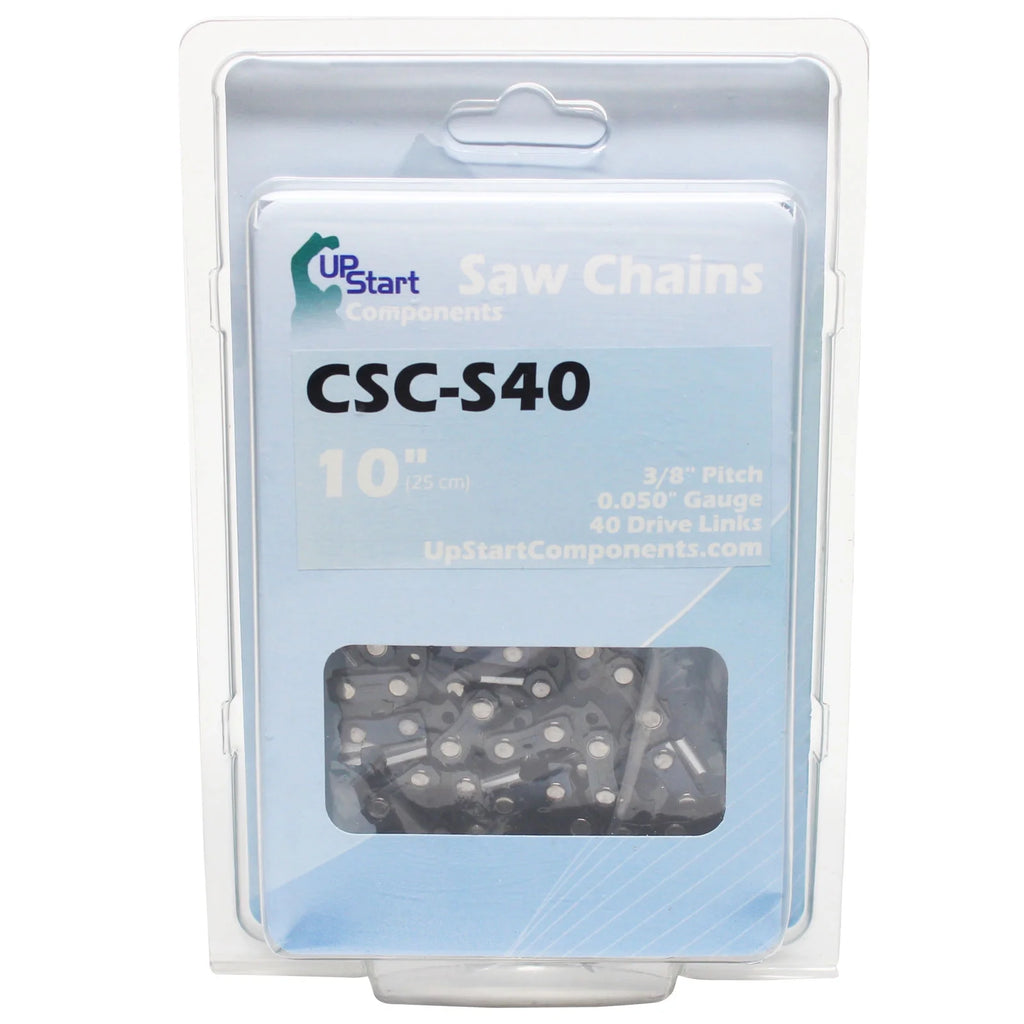 4-Pack 10" Semi Chisel Saw Chain, 3/8" Low Profile Pitch, 0.050" Gauge, 40 Drive Links A5261