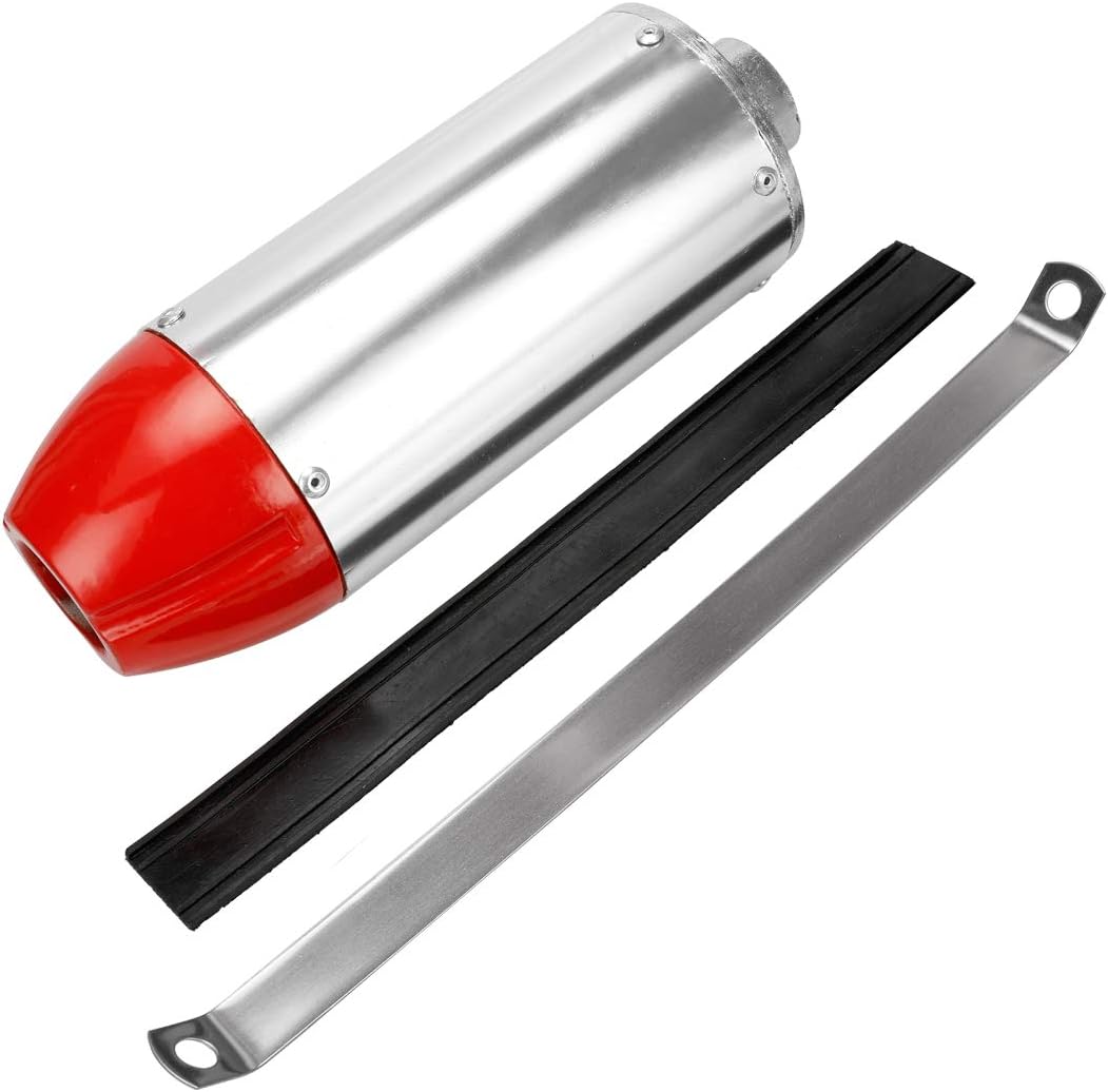 Red Pack of 2 Exhaust Muffler Silencer Pipe Assembly Kit P181514