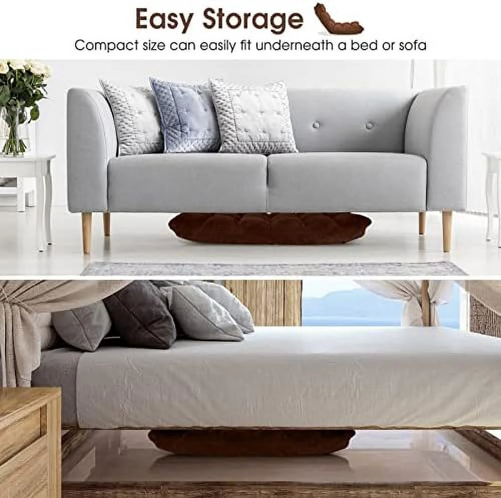 Tan Floor Chair with Back Support Folding Sofa Chair O329