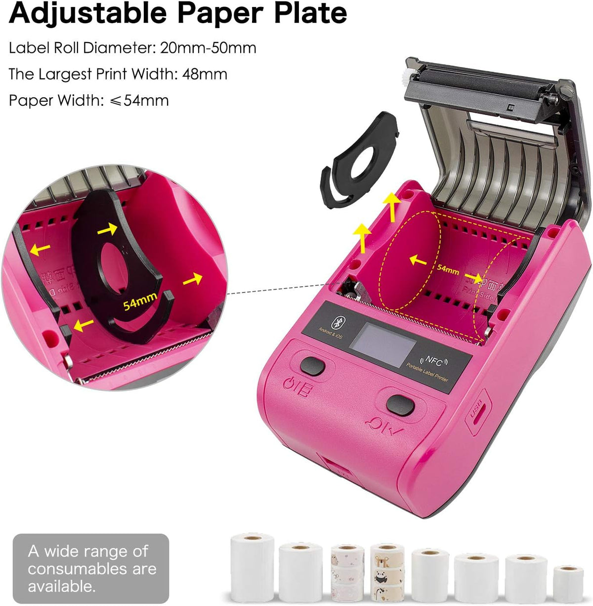 Portable Bluetooth Thermal Label Printer S4318