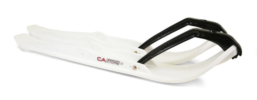 White XPT Snowmobile Skis with 8" Round Bars Complete Kit X677706