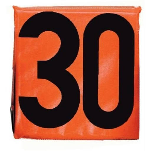 Sideline Markers - Set of 11 (Black on Orange) B140670