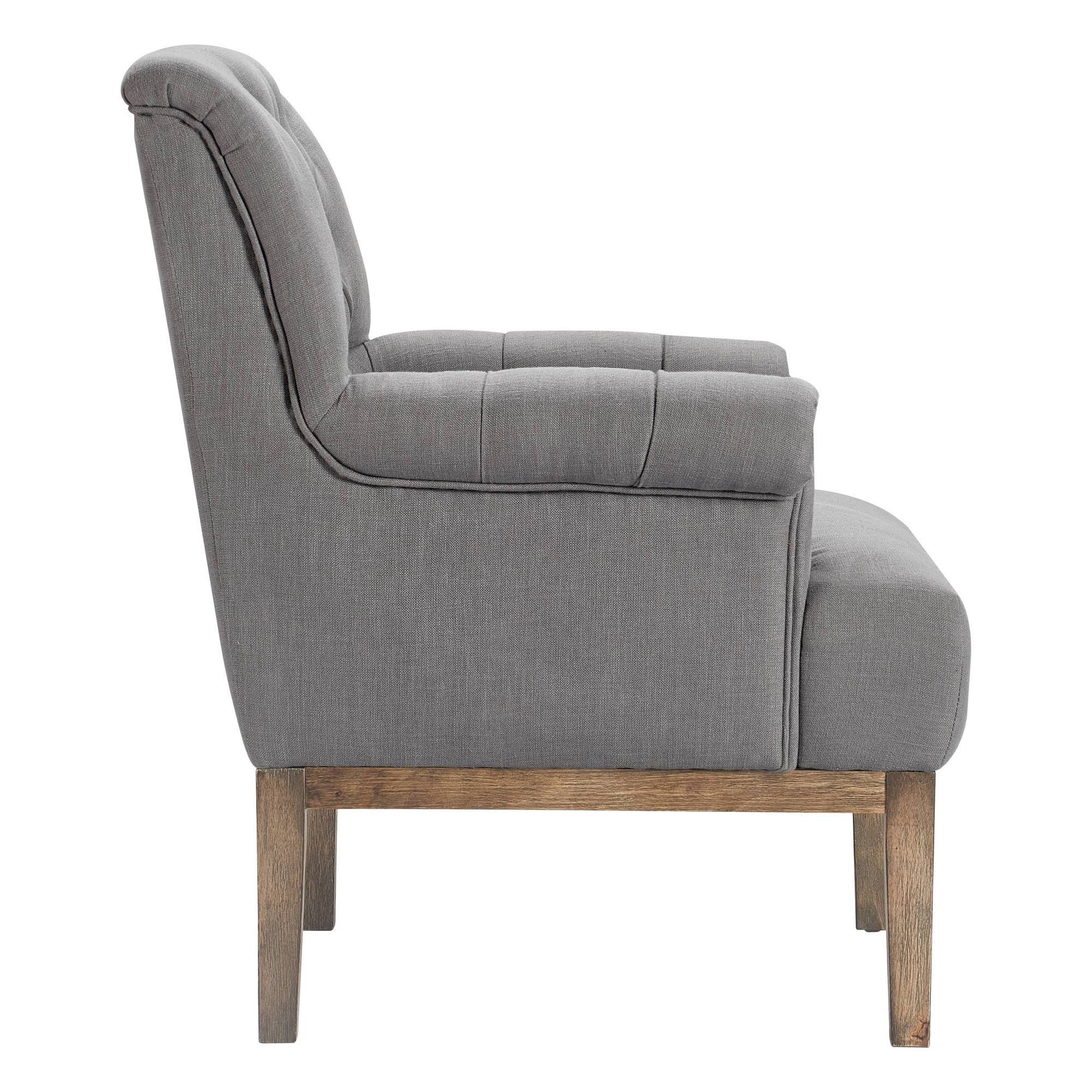 Gray Tufted Accent Chair A4893
