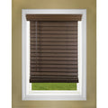 2x22 Cordless Faux Wood Blind, Dark Oak T7718