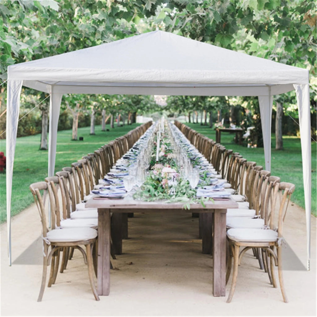 10' x 10' White Outdoor Party Tent with 4 Side Walls E236