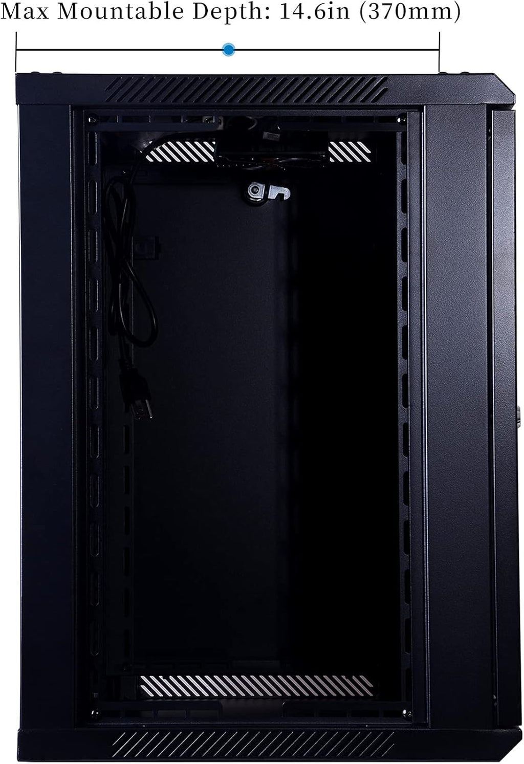 12U Wall Mount Server Cabinet Network Rack Enclosure, Black L8330