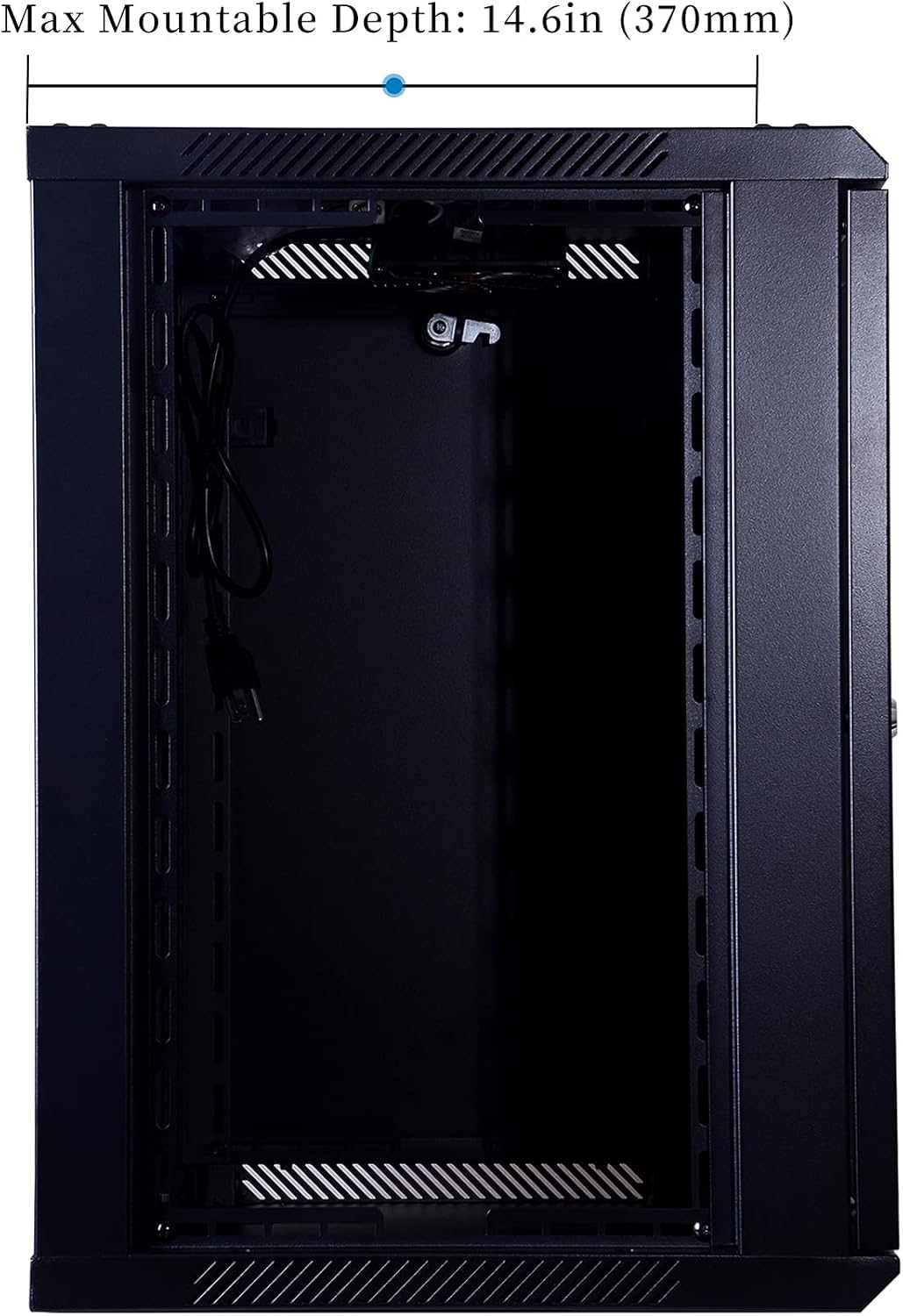 12U Wall Mount Server Cabinet Network Rack Enclosure, Black L8330