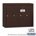 Bronze-Vertical Mailbox, Surface Mounted, 4 Doors L500183