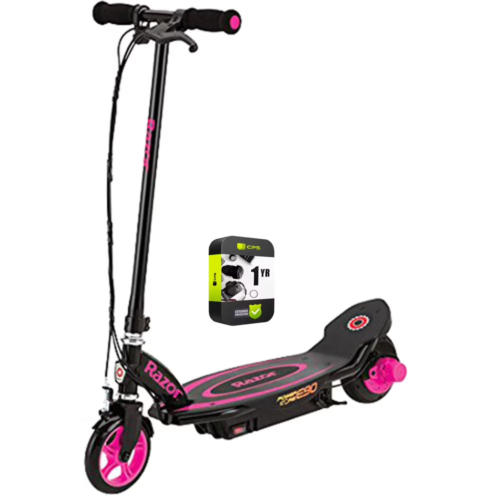 Pink Electric Scooter Bundle with 1 Year Extended Protection Plan Z20523