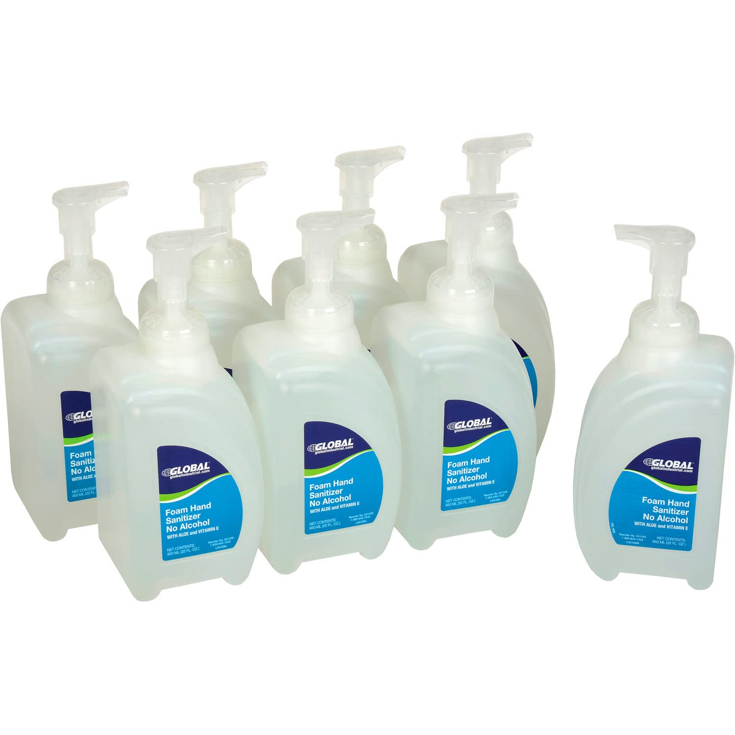 Foam Hand Sanitizer Alcohol Free, Linen Scent, 32 oz. Bottle, Pack of 2 G94176
