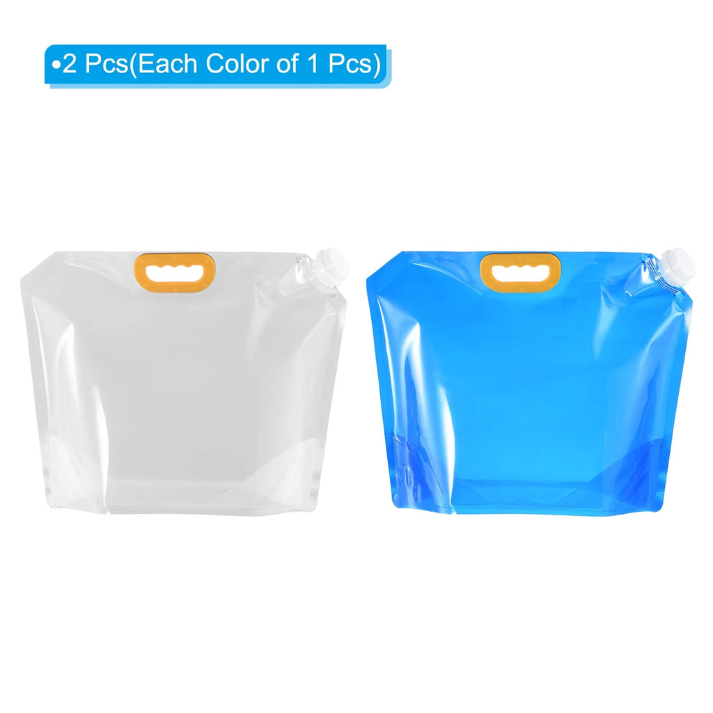 10L Collapsible Water Container Bag, 4 Pack Clear Blue I400