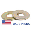 3/4 inch Grade 8 Flat Washer SAE Pattern Medium Carbon Steel Yellow Zinc Plated Pk 50 E3818