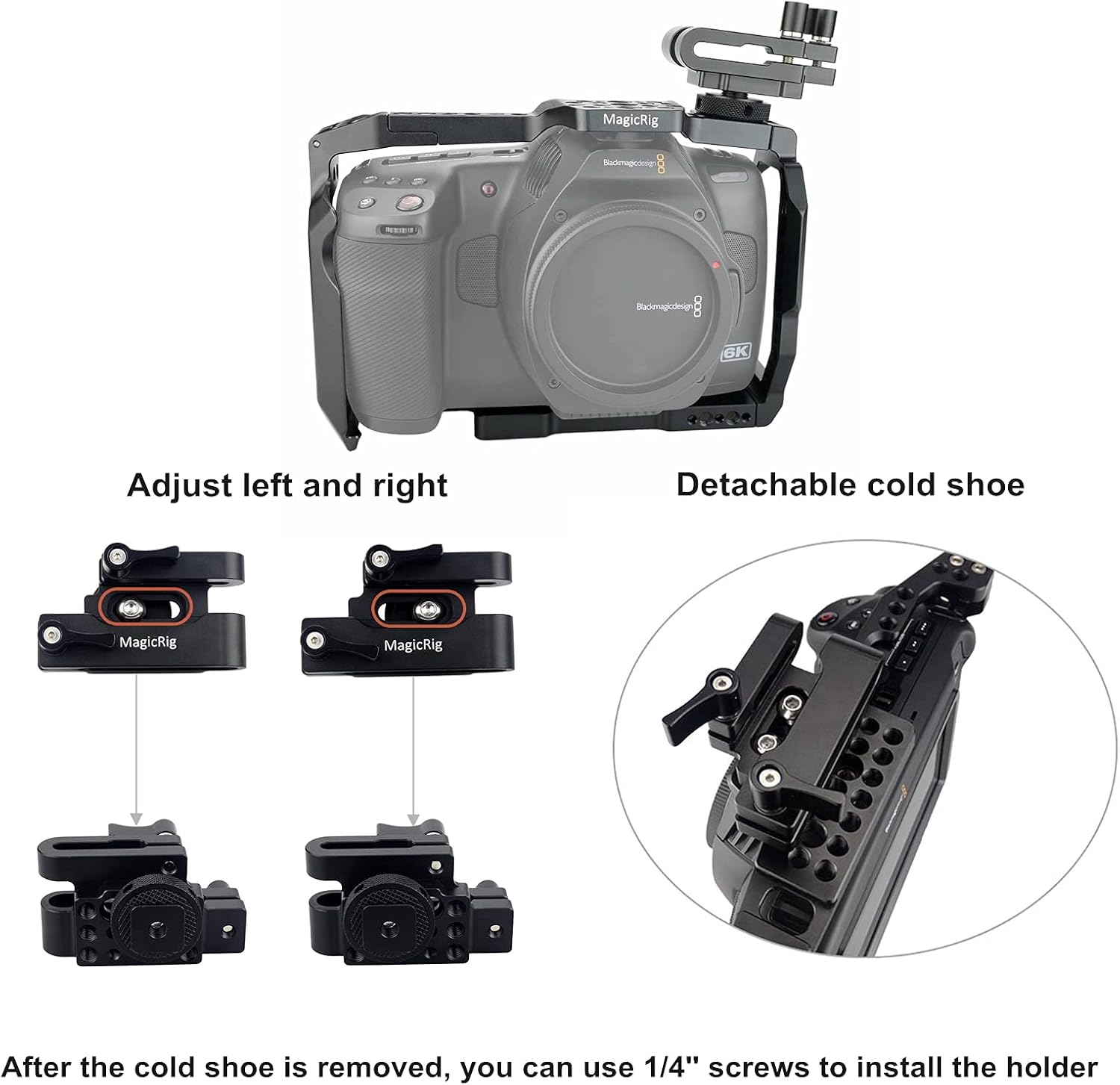 BMPCC 6K Pro Cage with T5 SSD Mount E19574