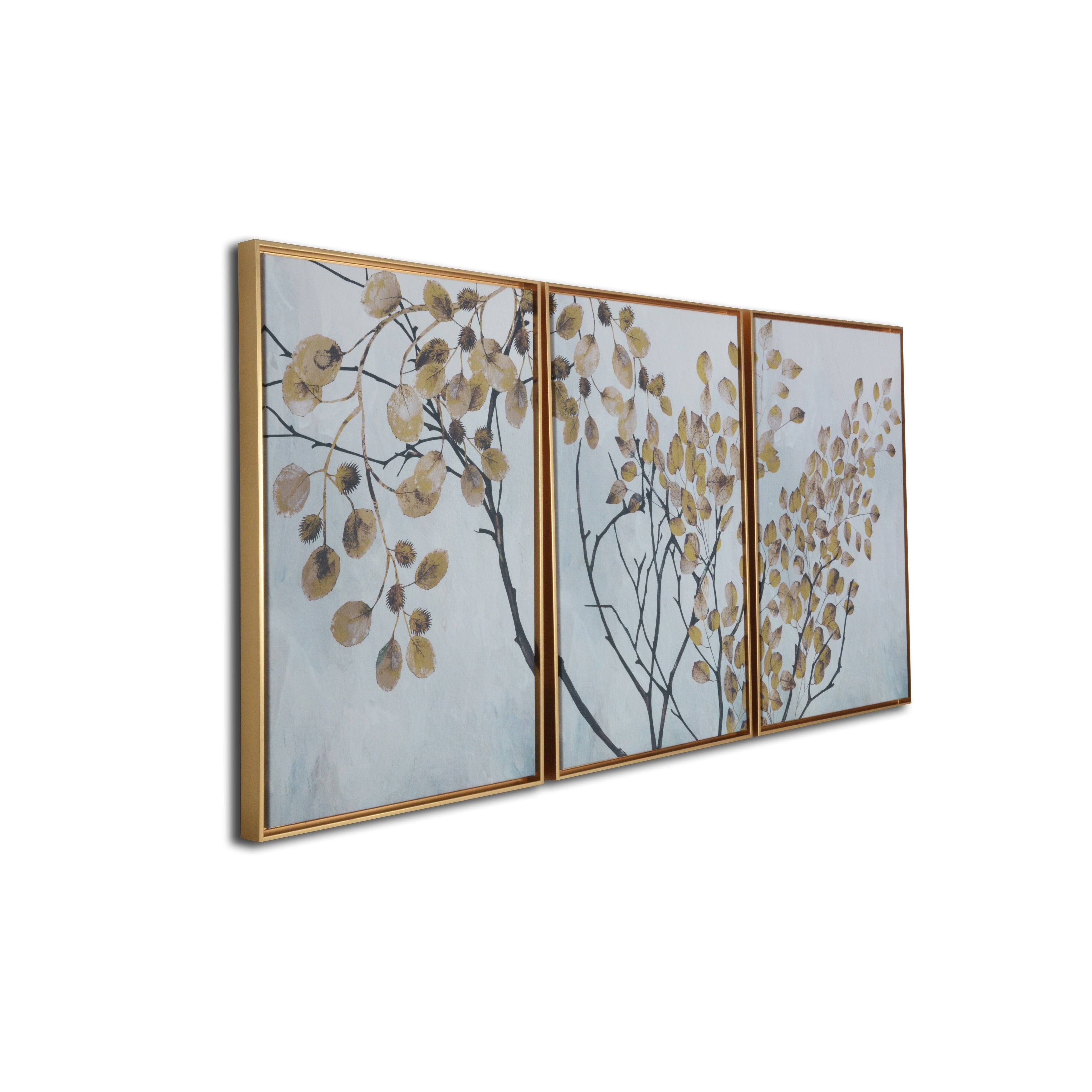 Blue Floating Framed Wall Canvas Triptych P465293