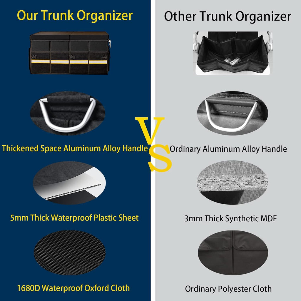 Black Pack of 2 Multi-Compartment Car Trunk Organizer Z729