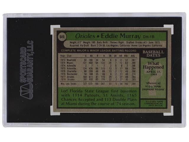 Slabbed Baseball Card SGC 8 NM-MT V8752