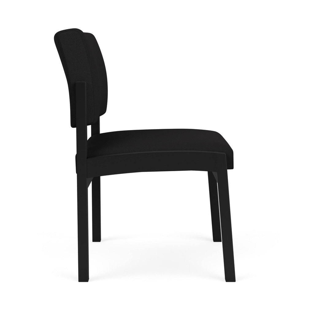 Black Fabric Armless Guest Chair Q769218