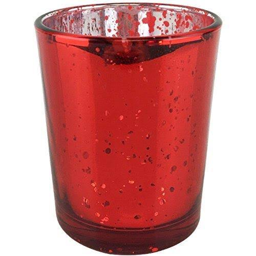 100pcs Speckled Red Mercury Glass Votive Candle Holder E96687