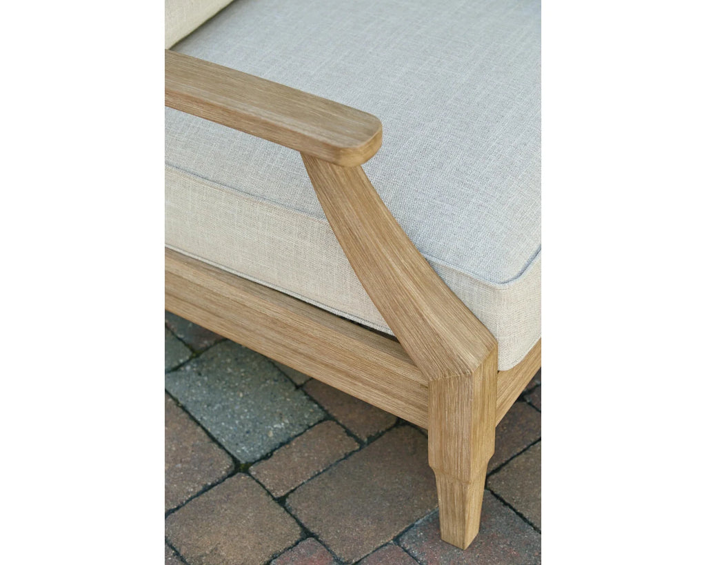 Beige Lounge Chair with Cushion O30511