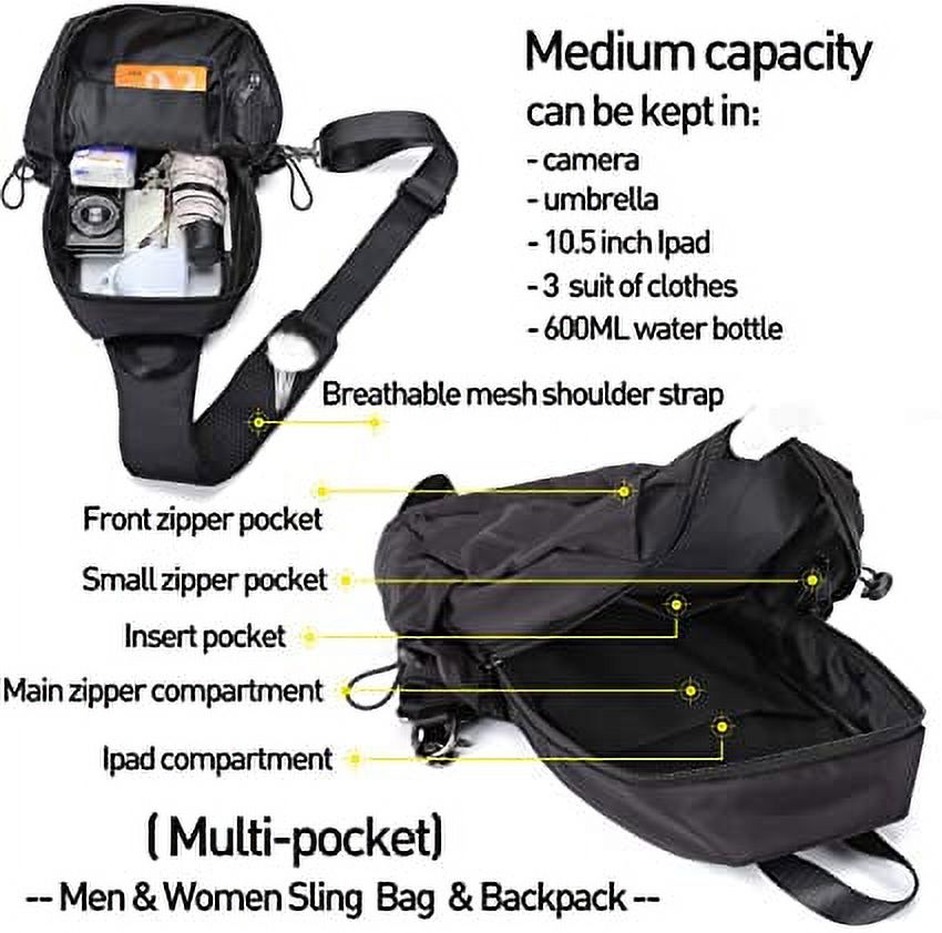 Small Sling Crossbody Backpack Shoulder Messenger Bag E671
