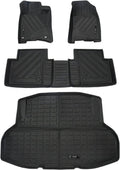 Black All-Weather Rubber Car Floor Mats and Cargo Trunk Liners Set D476034