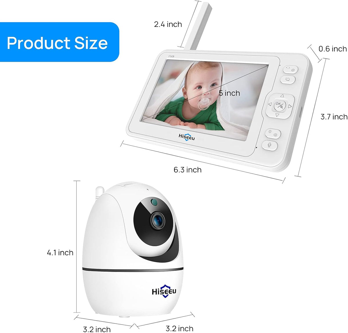 1080P Wireless Baby Monitor with Night Vision I10141