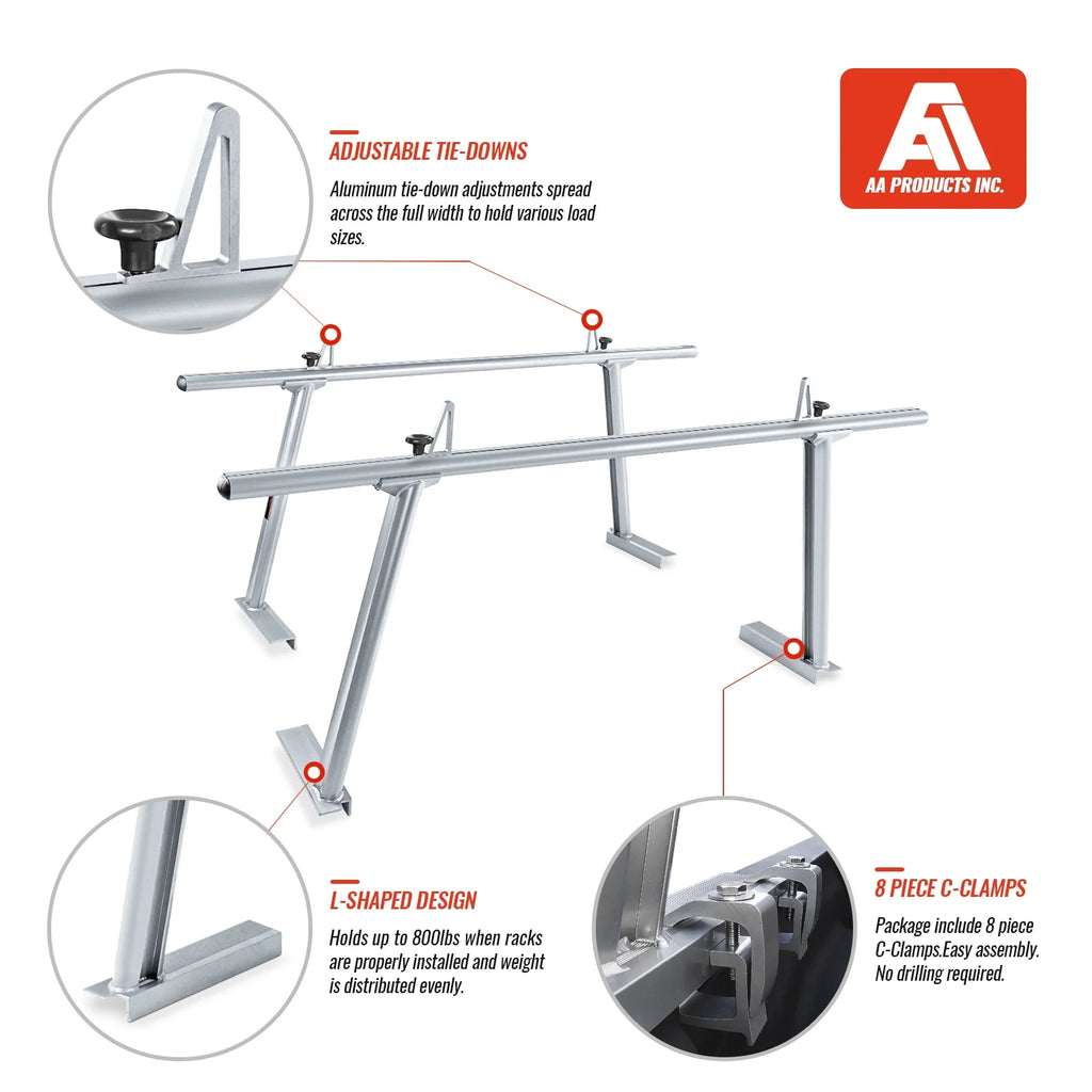 Extendable Aluminum Pick-Up Truck Ladder Rack K710286