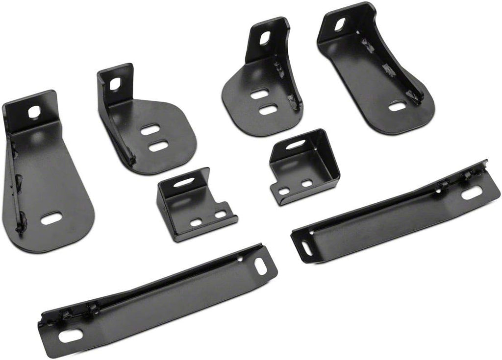 Black 4-Inch Oval Bent End Side Step Bars L127210