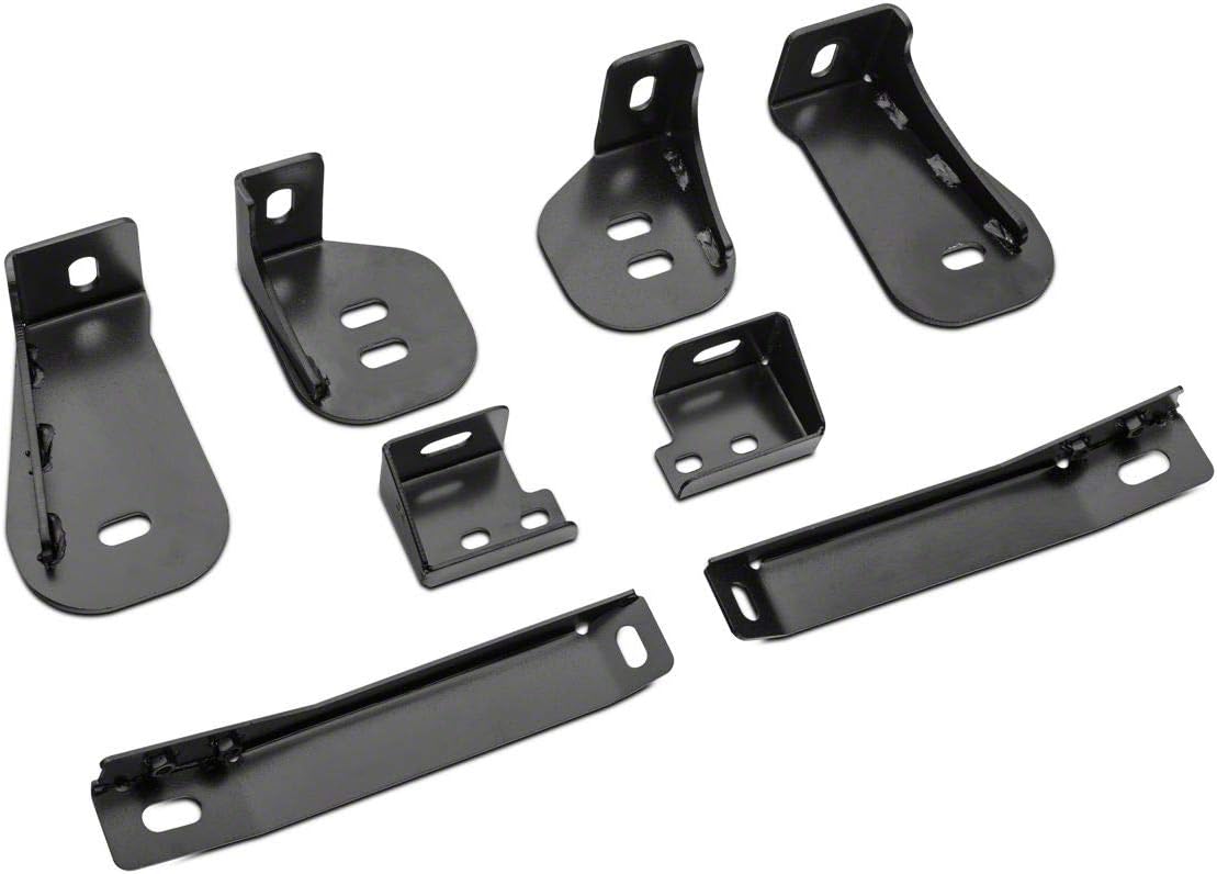 Black 4-Inch Oval Bent End Side Step Bars L127210