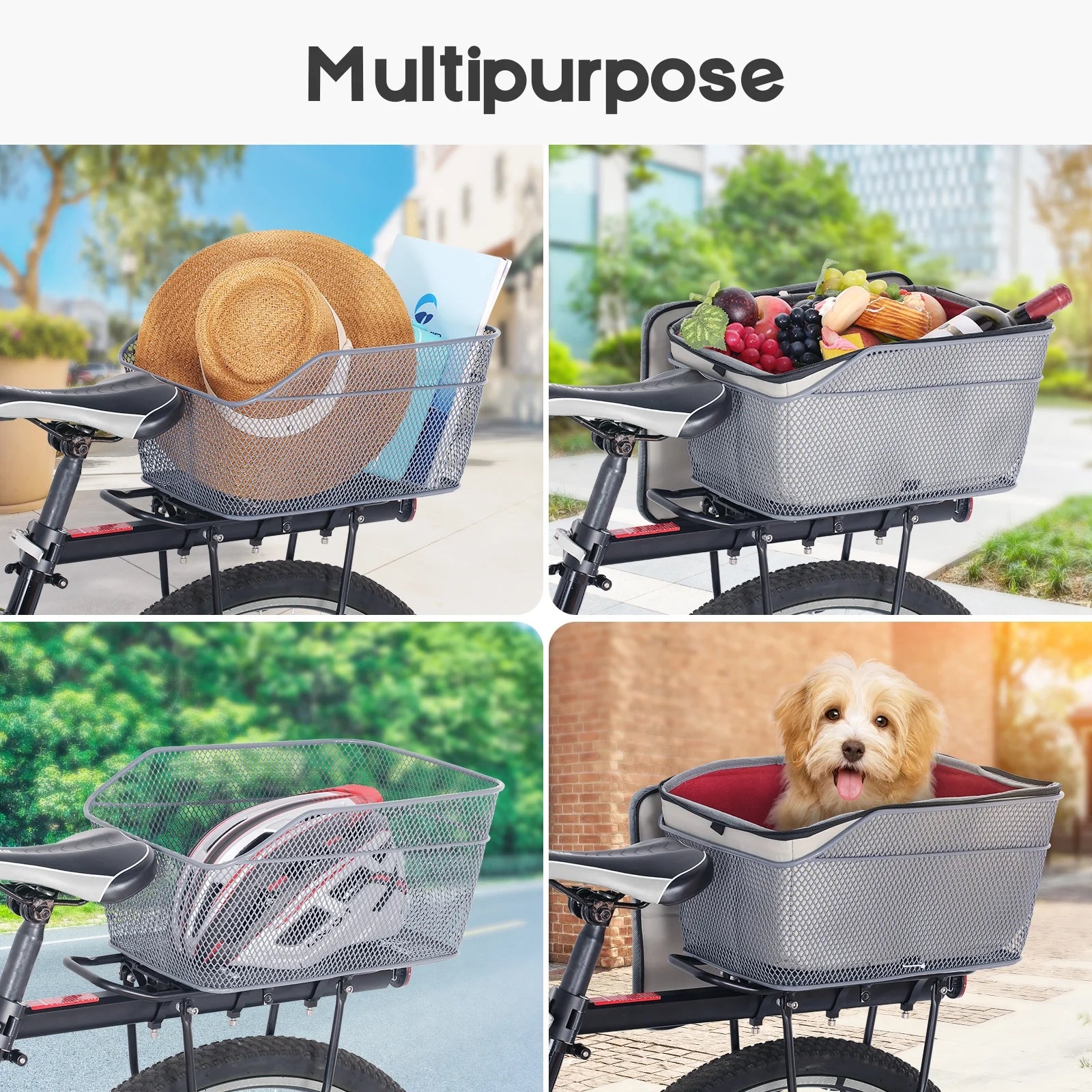 Bicycle Basket with Rear Bike Rainproof Cover Z89870