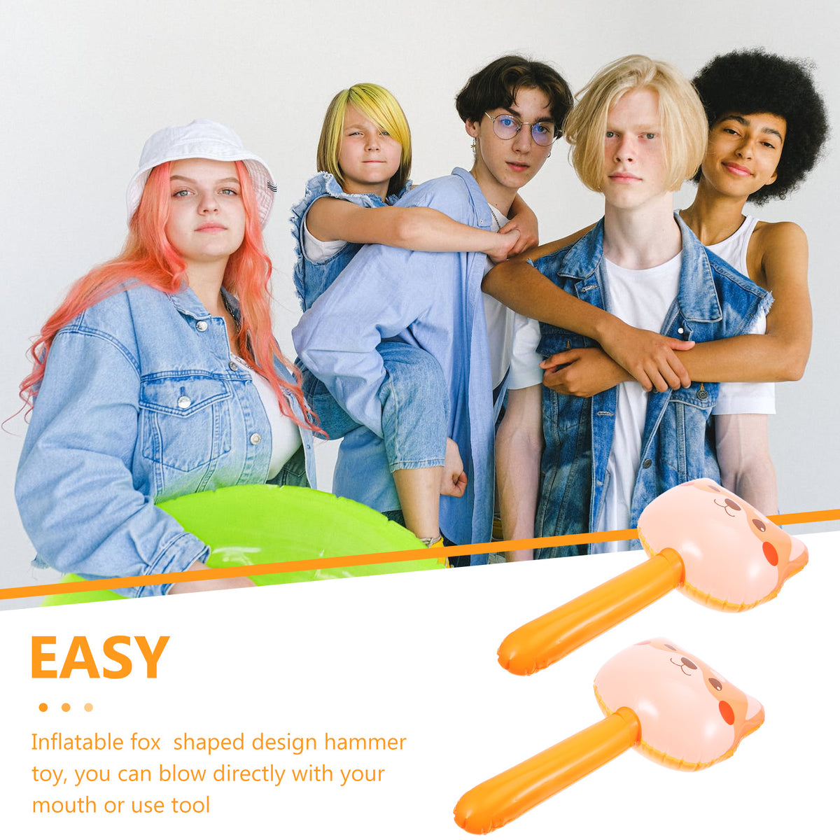 10pcs Inflatable Hammer Toys with Bell Inside A245099