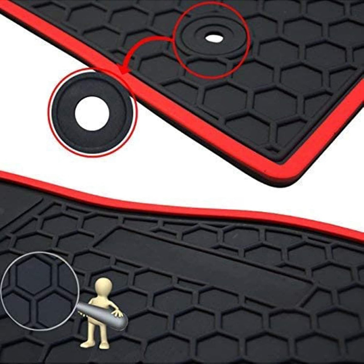 Black Rubber Car Floor Mats H567130