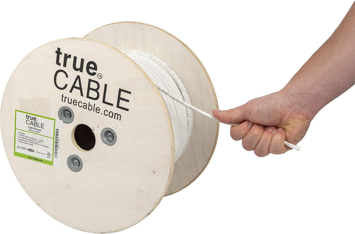 500ft Blue 23AWG 4 Pair Solid Bare Copper Bulk Ethernet Cable X75413