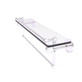 Polished Chrome Glass Shelf with Gallery Rail and Towel Bar Y927