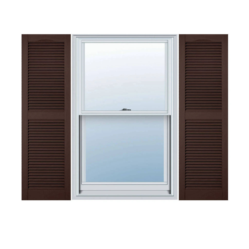 12 inch x 92 inch Vinyl Open Louver Shutters F26207