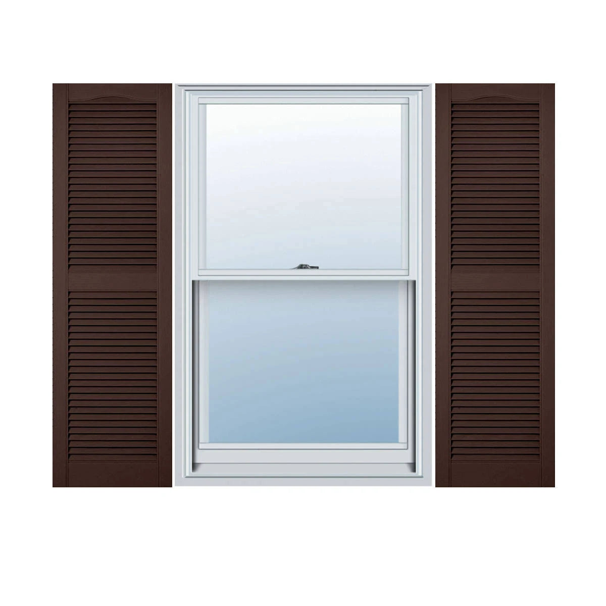 12 inch x 92 inch Vinyl Open Louver Shutters F26207
