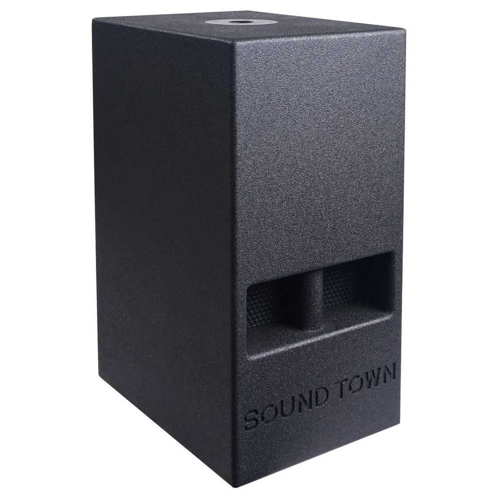 10” 600W Powered Subwoofer with Folded Horn Design, Black L853