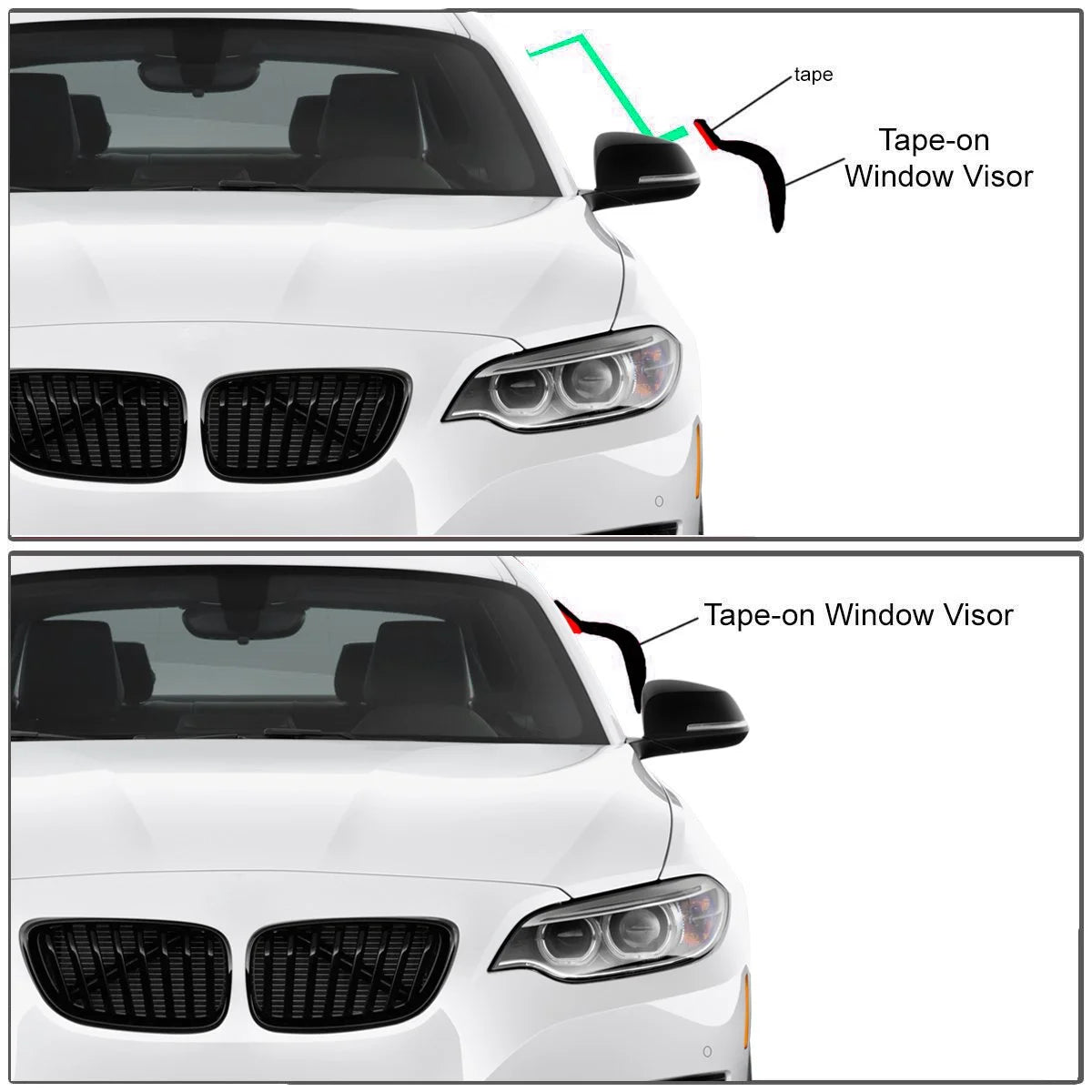 Acrylic Window Visor Sun Rain Deflector Guard T160587