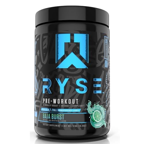 25 Servings Pre Workout with Caffeine (Baja Burst) W692011