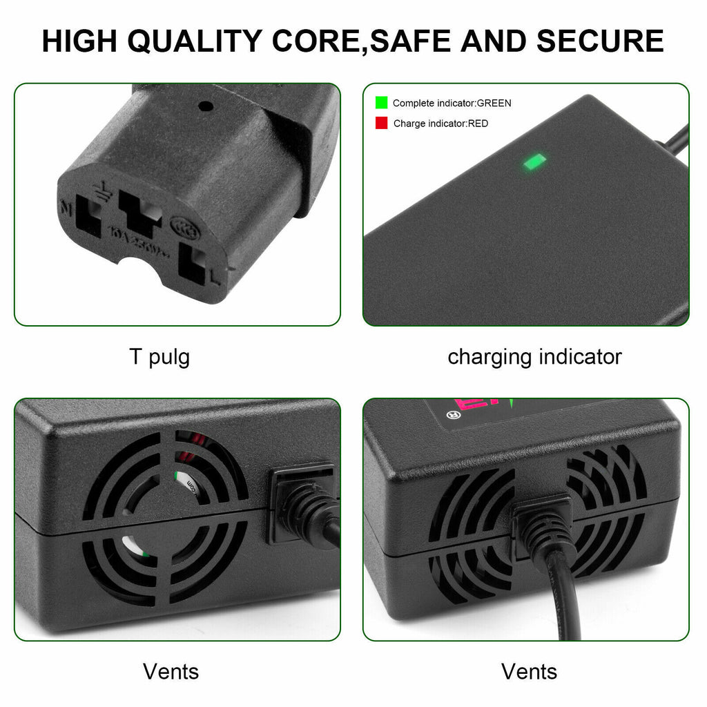 67.2V 2A T Plug Charger for 60V Li-ion Battery Electric Scooter E-bike Bicycle X953751