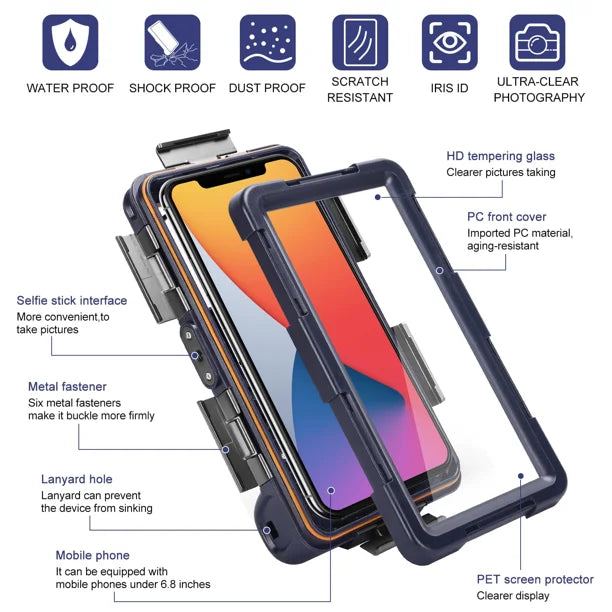 Waterproof Protective Case for Infinix S5 Pro and Phones Up to 6.9 Inch with Lanyard G67819