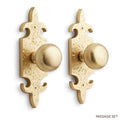 Satin Brass Passage Door Knobset N2791