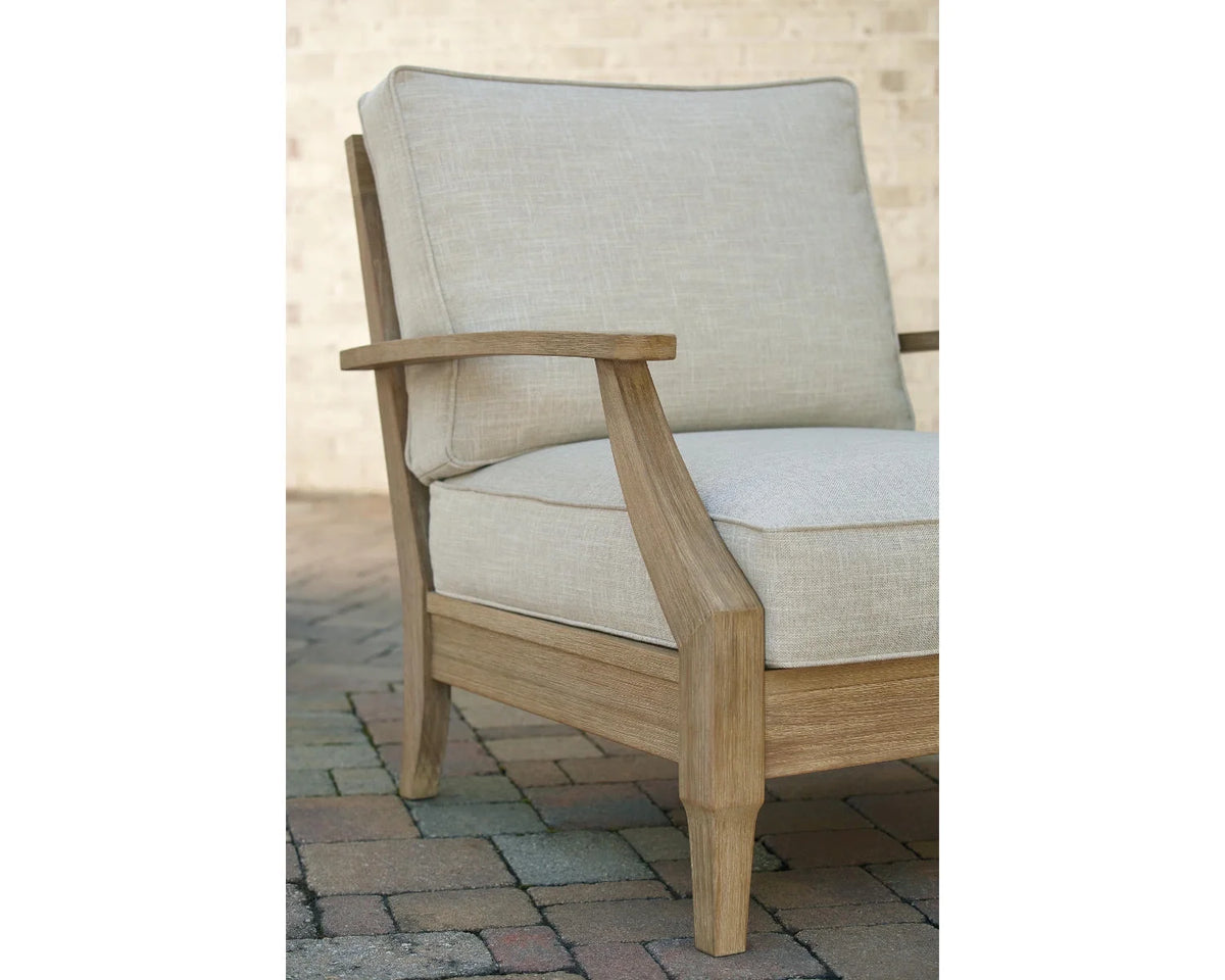 Beige Lounge Chair with Cushion O30511