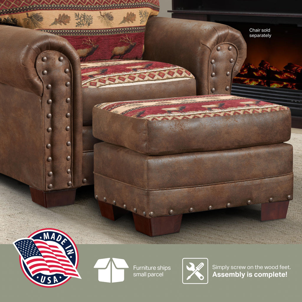 Arm Chair with Matching Ottoman Z141