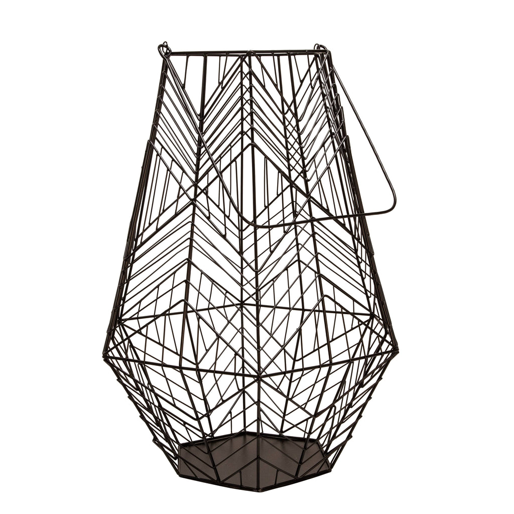 Black Metal Wire Lantern I282