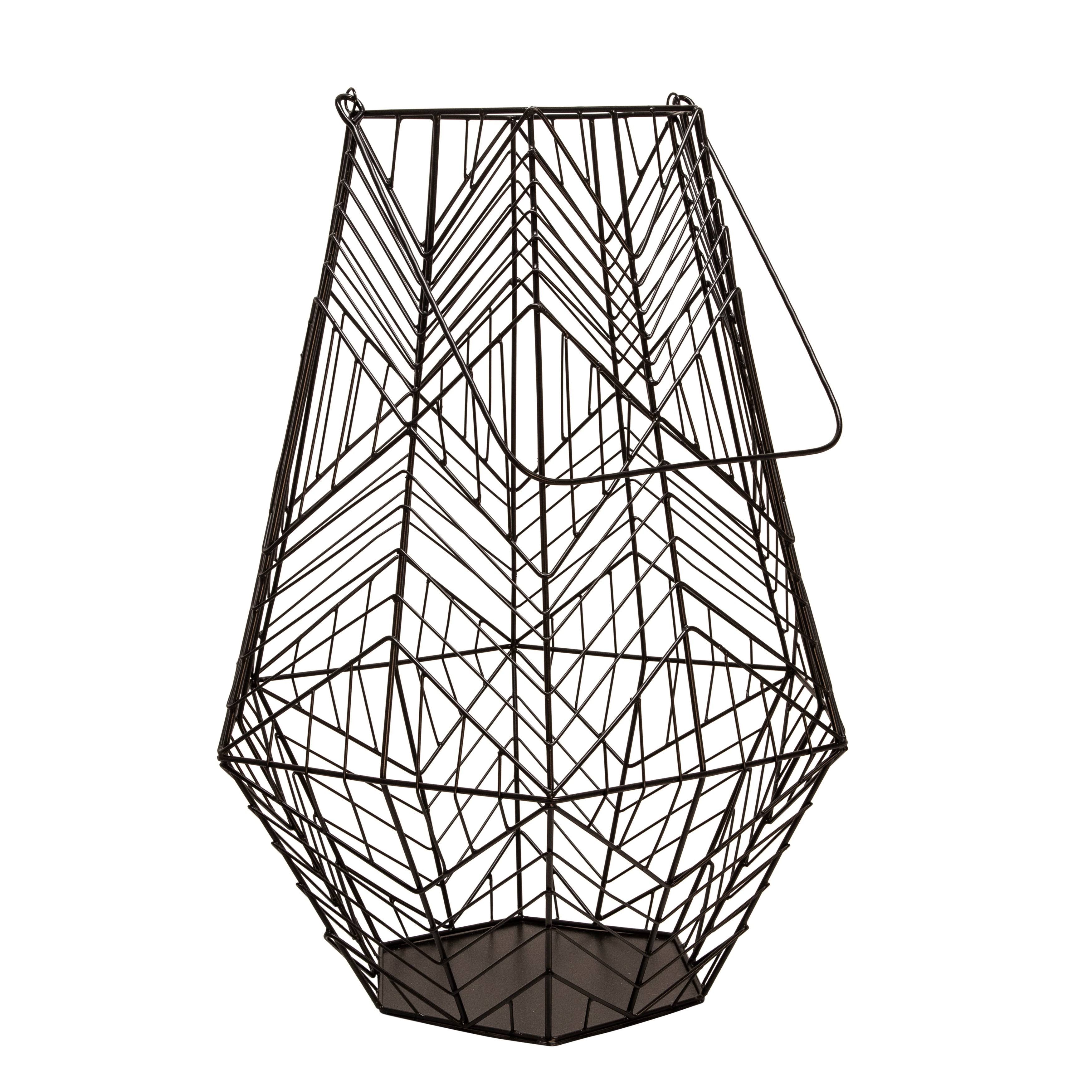 Black Metal Wire Lantern I282