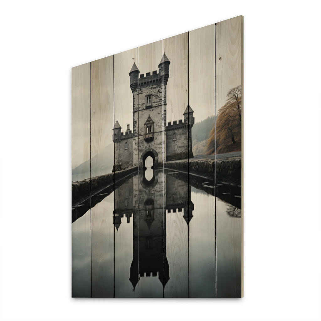 Natural Pine Wood Cityscapes Print M276139