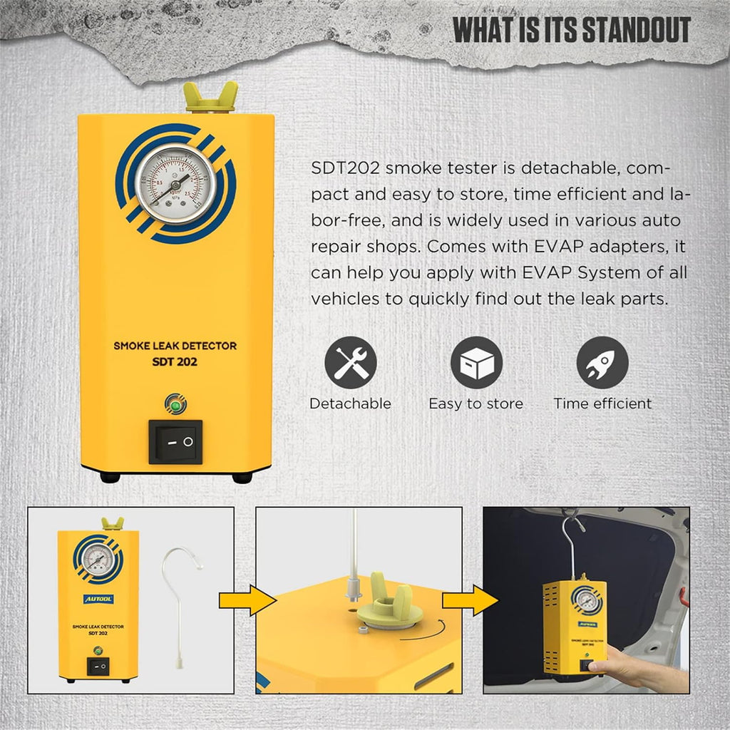 Automotive Smoke Machine Leak Tester with Pressure Gauge J312