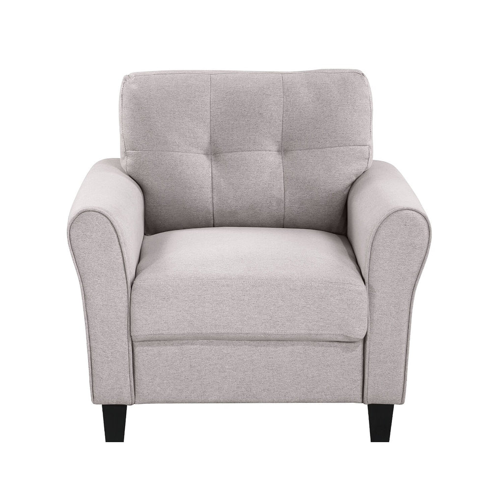 Light Grey-Blue Sofa Set with Armchair, Loveseat and 3-Seat Sofa X6989